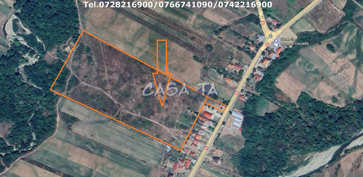 Teren Extravilan (60.000 mp + 5000 mp Padure),situat în Bengesti - Ciocadia