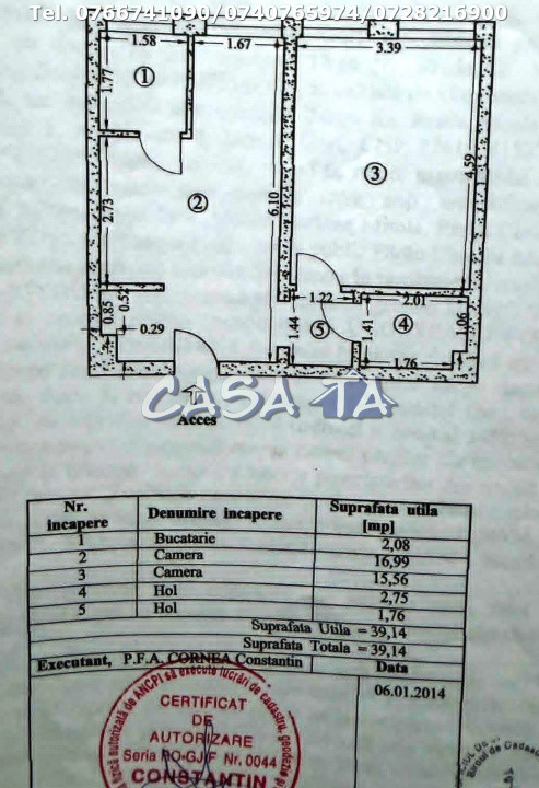 Apartament 2 Camere, Parter, Strada Ciocarlau.