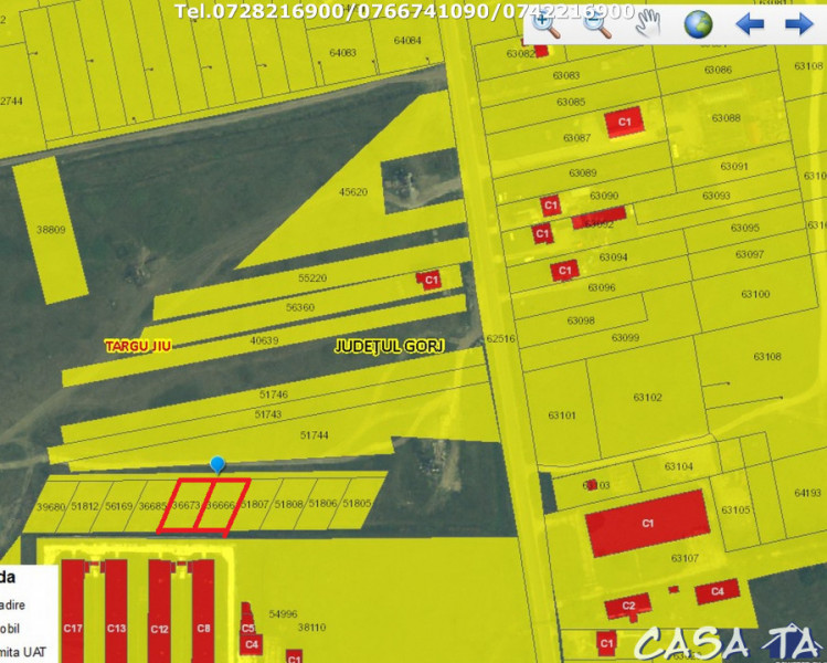 Teren (1098 mp), situat în Târgu Jiu, Str.Margaritarului