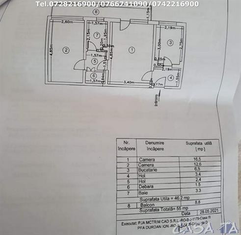 Apartament 2 camere, situat în Târgu Jiu, Aleea Garofitei
