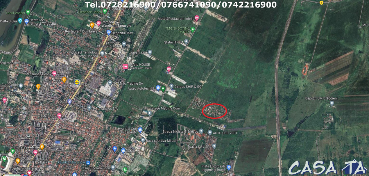 Teren Intravilan (621 mp),situat în Târgu Jiu, Narciselor 2