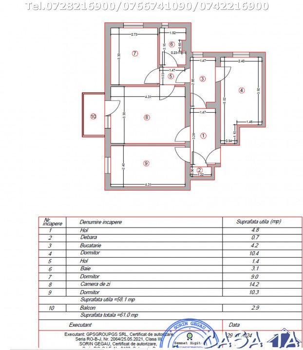 Apartament 4 camere, situat în Târgu Jiu, Aleea Plopilor