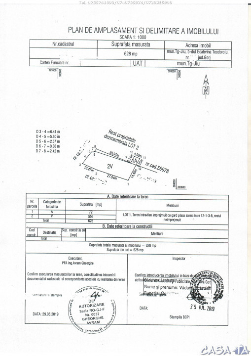 Teren Intravilan (628 mp), Cartier Sisesti - Targu Jiu