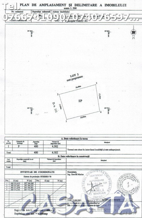 Teren Intravilan (400 mp), Cartier Preajba